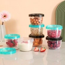 Refrigerator Transparent Crisper Multi-Functional Sealed Food Storage Box Sealed Box Fruit And Vegetable Dry Food Snacks Storage Box