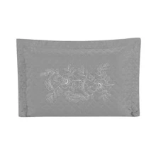 02 Pillowcase EMBROIDERED Flowers Quilted Ultrasonic - XÁM - Xem 2