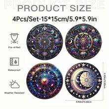 1pc, Đồ trang trí cửa sổ bằng acrylic nhuộm màu 5D giả, Tấm acrylic huyền bí, Đồ trang trí mặt trời hình tròn theo phong cách huyền bí, Đồ trang trí nhà cửa, Đồ trang trí sân vườn, Đồ trang trí treo ngoài trời, Quà sinh nhật cho những người yêu thích huyền bí - Nhiều màu - Xem 17