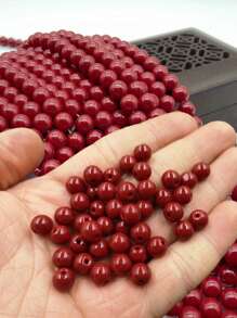 100 件 8 毫米彩色水晶玻璃散珠隔珠，时尚 DIY 手链项链珠宝制作工艺用品 - 1串100顆 - 查看 28