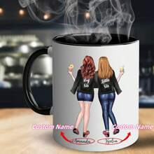 1pc, 11OZ/330ml, Personalized Sister Mug Custom 11oz Coffee Mug With Avatars, Names - Customized Gift For Women, Sister, Friend - Personalized Gifts For Sisters, Custom Sister Cup, Anti-Mold, Reusable Exquisite, Modern, Contracted Custom, Personalized, Unique Boyfriend, Girlfriend, Dad, Mom, Family, Friends For Valentine's Day, For Mother's Day, For Birthdays, For Children's Day, For Father's Day, For Graduation, For Weddings, For Housewarming Dining Room, Living Room, Bedroom, Office, Tea Room, Home, School, Home Refresh, Customized Mugs, Home Refresh, Festive Calendar
