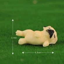 微景觀裝飾，比熊兔花園樹脂創意配件，寵物狗模型人物，實心小狗寶寶風格，搭配混搭，適合兒童和成人的絕佳禮物，大棕色狗 - 彩色 - 查看 9