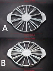 1入組蛋糕分裝標尺，切片器圓形等份標尺分裝，白色蛋糕切片器可均勻切片，切圓蛋糕、餡餅切片及圓形切片裝置，芝士蛋糕切片器，烘焙工具