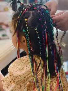 10pcs Hair Braids Assorted Gradient Color Hair Wrap String DIY Braid Hair Accessories Hair Jewelry Gifts For Girl And Teen Girls - Multicolor - View 11