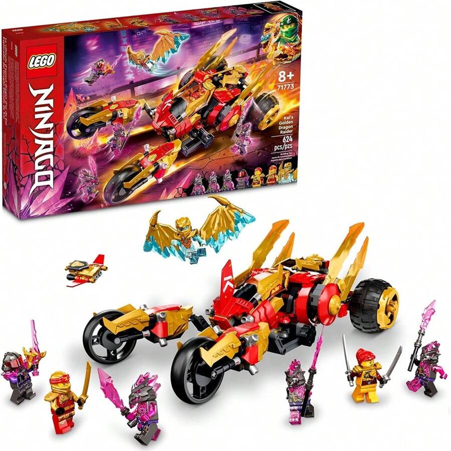 LEGO Golden Dragon Raider MultiTerrain Car Toy 71773 With Kai And Zane