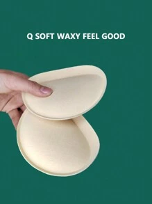 2 Pares De Almohadillas De Sujetador Push Up Para Traje De Baño, Sujetador Deportivo, Relleno De Sujetador, Moldeador Realzador, Aumento De Pecho Pequeño, Color Albaricoque
