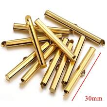 10pcs 304 Stainless Steel Crimp End Cap Slider Clasp Tube Daily Making DIY Jewelry Accessories Bracelet Necklace Connector