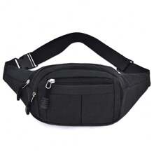 （2个装）大容量腰包 三格纹腰带包 便携式布腰包 纯色简约肚包 时尚胸包 圣诞节 冬季 圣诞礼物 男士腰包 斜挎包 男士笔记本电脑包 时尚休闲 感恩节 秋季 旅行 假日 收纳包 邮差包 单肩包 骑行包 黑色包 旅行必备 假日必备包 夏季 学校 春季 学校用品 - 黑色 - 查看 6