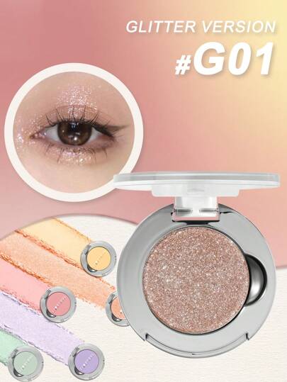 JUDYDOLL Paleta de sombras de ojos de 1g con color brillante, sombras color de pastor de bueyes que brillan, acabado mate y perlado, no se corre, no se hincha, portátil para uso personal, citas, viajes, ideal como regalo para amigas, novias, artículos esenciales para bodas, invitados de boda, despedidas de soltera, maquillaje natural de todos los días, maquillaje dulce, maquillaje audaz, maquillaje para citas