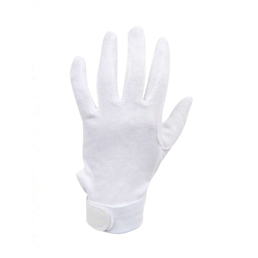 Dublin Adults Track Riding Gloves (White) - White - View 1