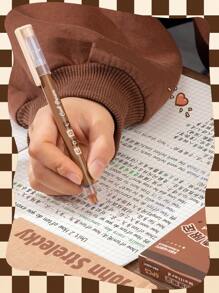 6入組美樂地咖啡色0.5mm圓珠筆墨水套裝，適用於辦公室、學校書寫，墨水顏色為黑色且幹得快