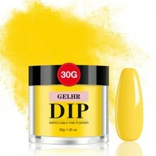 Gelhr 30g DIP Powder，夏季橘黃燃橙色，DIP Powder DIY沙龍禮物女性專用，無需使用美甲燈，指甲DIY沙龍，適用於年輕女性 - 彩色 - 查看 17