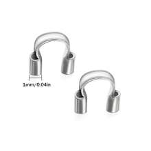 20pcs Stainless Steel Wire Guardian Wire Cable Protector U Shape Wire Guard Loops For Earring Bracelet Jewelry DIY Crafts Making - U-shaped Positioning Tube - View 8