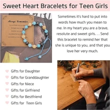 Gifts For Women Inspirational Bracelets For Women Gifts For Her,Sister, Best Friend,Christmas,Birthday Sweet Jewelry Gifts For Women (Always Remember-Yellow Blue) - Black - View 5