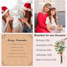 Gifts For Women Inspirational Bracelets For Women Gifts For Her,Sister, Best Friend,Christmas,Birthday Sweet Jewelry Gifts For Women (Always Remember-Yellow Blue) - Black - View 6