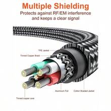 VANAUX印表機線USB A轉B高速印表機線，適用於印表機、掃描儀、傳真機、筆記型電腦、電腦、麥克風、MIDI鍵盤等 - 黑色 - 黑色 - 查看 7