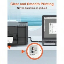 VANAUX印表機線USB A轉B高速印表機線，適用於印表機、掃描儀、傳真機、筆記型電腦、電腦、麥克風、MIDI鍵盤等 - 黑色 - 黑色 - 查看 4