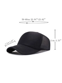 Unisex Breathable Mesh Baseball Cap Solid Color Casual All-Match Baseball Cap Personalized Trucker Hat For Summer - Multicolor - View 5
