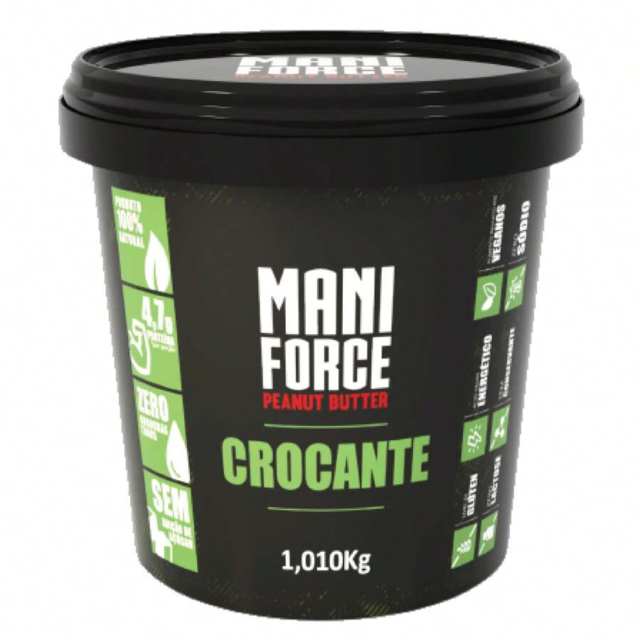 Pasta De Amendoim Integral Crocante Pote de 1Kg - Maniforce - Integral Crocante - Visão 1