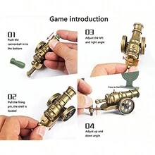 1入組迷你火炮人偶：房間裝飾桌面裝飾-獨特的射擊運動玩具和收藏禮物! - 銅色 - 查看 4