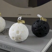 1 件月亮香薰蜡烛高端创意摆件纪念品球形香味蜡烛香薰礼盒万圣节、幽灵、秋季、节日、假日圣诞节、冬季、假日、节日、房间装饰、礼物