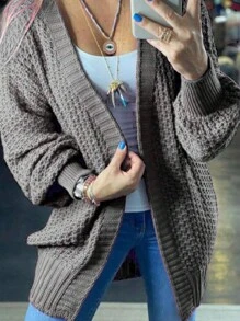 Women Cardigans - Dark Grey - View 2