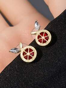 1pair Sweet Lovely Lemon Fruit Earrings - Fruit - View 6