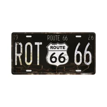 1pc Retro Tin Plaque Metal Car License Plate Sign, Vintage House Living Room Decoration Auto Tag For Car Front Plate Cover, Vanity Tag For Cosmetic Table, Novelty Aluminum License Plate For Men And Women, 6x12in