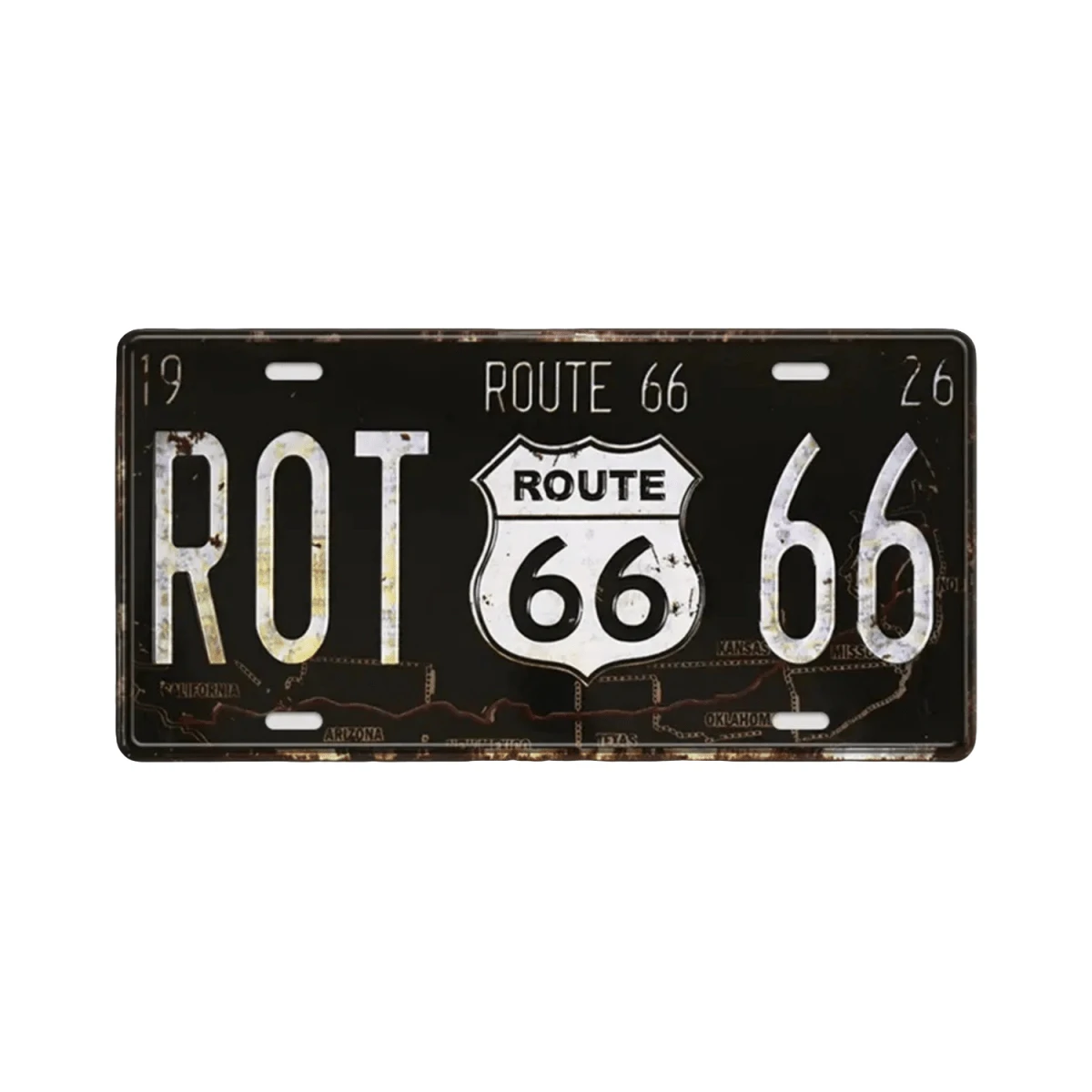 1pc Retro Tin Plaque Metal Car License Plate Sign, Vintage House Living Room Decoration Auto Tag For Car Front Plate Cover, Vanity Tag For Cosmetic Table, Novelty Aluminum License Plate For Men And Women, 6x12in - Multicolor - View 1