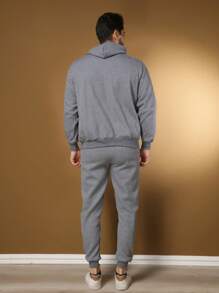 Men Hoodie & Sweatshirt Co-Ords - Màu xám đen - Xem 2