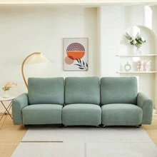 4pcs/6pcs/8pcs Water-Resistant Embossed Big Tree Leaf Pattern Sofa Chair Cover, High Elasticity Sofa Slipcover, Stain And Scratch Resistant, All Seasons General, Decorative For Living Room Furniture - Green - View 5