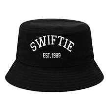 1 Mũ Bucket thêu Swiftie, Mũ xô Unisex thời trang, Mũ chống nắng thoáng khí ngoài trời - trắng - Xem 2