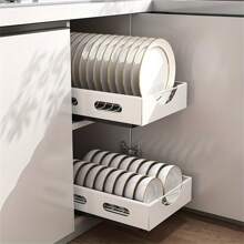 1 件，高效厨房改造：节省空间，拉出式水槽下碗碟架 - 重量轻，粉末涂层，易于储存和清洁，厨房储物用具，房间装饰，适用于厨房、餐厅、派对、露营、户外、聚会、送给朋友的礼物、家人的礼物 - 多色 - 查看 3
