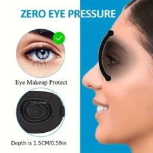 8 PIEZAS Máscaras para dormir 3D ultra delgadas y transpirables, suaves y cómodas para el hogar y los viajes - Negro - Ver 5