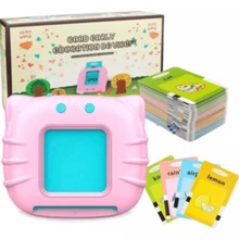 Brinquedo Educativo Card Early Com Interação Em Portugues e Inglês 224 cartas - Rosa Bebê - Visão 1