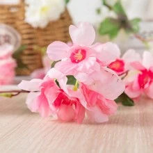 1/3/5 cành hoa anh đào nhân tạo, trang trí nhà cửa, nguyên liệu làm vòng hoa DIY, trang trí ngày Valentine, trang trí tiệc sinh nhật, trang trí địa điểm tổ chức đám cưới, trang trí sân vườn ngoài trời, trang trí năm mới. - Màu Hồng  San hô - Xem 3