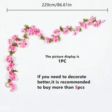 1/3/5 cành hoa anh đào nhân tạo, trang trí nhà cửa, nguyên liệu làm vòng hoa DIY, trang trí ngày Valentine, trang trí tiệc sinh nhật, trang trí địa điểm tổ chức đám cưới, trang trí sân vườn ngoài trời, trang trí năm mới. - Màu Hồng  San hô - Xem 2