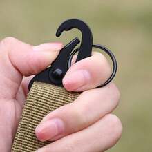 1入組戰術搶鉤，多功能尼龍網帶鑰匙扣，用於戶外露營便攜搶鉤，適用於背包和腰帶，鷹形鉤 - 彩色 - 查看 4