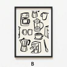1 Stück, Drink Gläser Muster, Bunter Wein Muster, Retro Wandkunst, Küchen Wanddrucke, Ästhetik Dekoration, Galeriewand, Wohninspiration, 50*70cm (19.7*27.5in) ungerahmt - Verschiedenfarbig - Übersicht 18