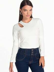 Blusa Dama Beige Manga Larga Mundo Terra 154907 - Beis - Ver 1