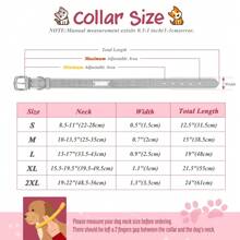 Collar de mascota personalizado de unicolor con strass y peluche, ajustable con placa de identificación, adecuado para perros pequeños y medianos. Ornamental, grabado, de acero inoxidable, con lentejuelas, elegante, sobrio, de moda, lindo, adorable, colorido, único, personalizado, decoración navideña, hallazgos valiosos, placas de identificación personalizadas con nombre/ID de perro, collares de perro personalizados, regalos ideales para él, ella, familia, amigos, amantes de las mascotas, para aniversarios, cumpleaños, Navidad, inauguración de la casa, otoño/invierno.' - Rosa - Ver 2