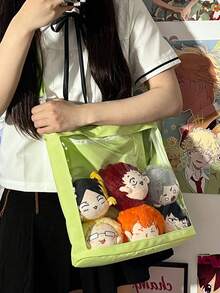20cm/25cm 可爱卡通毛绒娃娃包女单肩斜挎包JK/Lolita风格学生动漫主题 - 綠色 - 查看 4