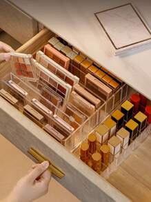 1pc Storage Box, Makeup Multi-Layer Organizer, Cosmetic Tool Display Stand, Transparent Minimalist Dressing Table Skincare Organizer, Beauty Products Classification Storage Shelf,For Holiday Beach, Bathroom Collection, Bedroom Collection, Large Capacity