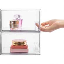 Vtopmart 6/8 Pack Clear Stackable Storage Drawers, 4.4'' Tall Acrylic Bathroom Makeup Organizer,Plastic Storage Bins For Vanity, Undersink, Kitchen Cabinets, Pantry, Home Organization And Storage - 6包 - 查看 7
