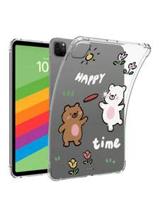 1入全新2024年出產iPad Pro 11熊貓圖案平板電腦保護殼，透明軟質全覆蓋外殼，適用於有氣囊的13英寸蘋果Air - 彩色 - 查看 4