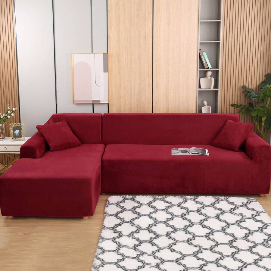 Sofa Slipcovers - Burgundy - View 1