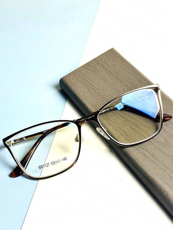 Óculos De Moda Gato Fotocrômicos Anti-Radiação Metal Para Mulheres Homens Lentes Substituíveis Molduras De Retro