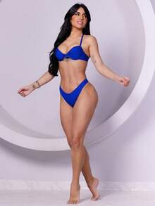 Women Bikini Sets - 寶藍色 - 查看 5