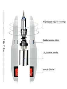 Professional Nail Grinder - Blanco - Ver 6