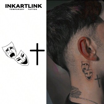  INKARTLINK Revolutionary Technology Tattoo, Semi-Permanent Tattoo, Angel, Temporary Tattoo, Long-Lasting, Fake Tattoo, Waterproof, Authentic Tattoo Appearance, Plant-Based, Magic Ink Tattoo